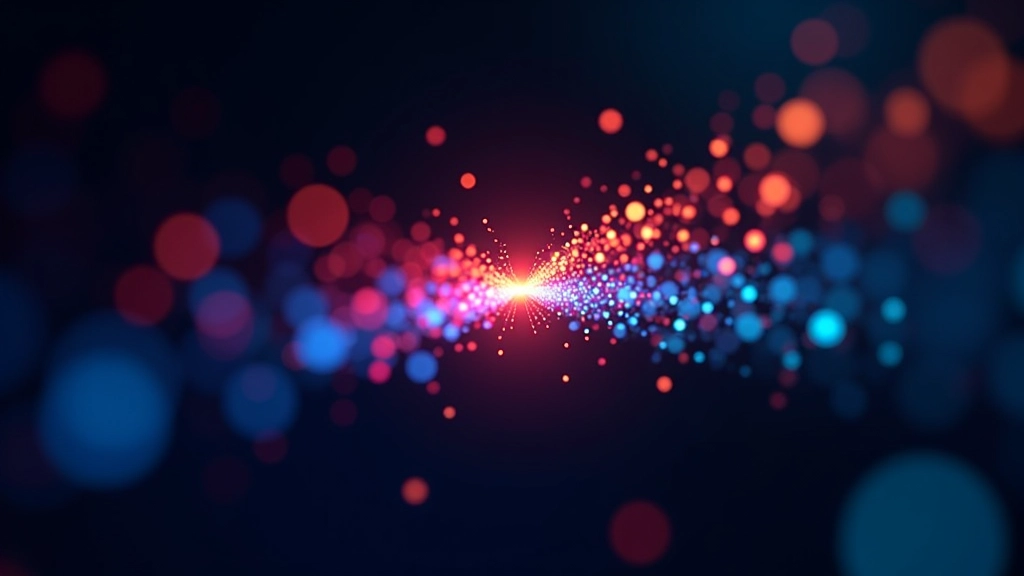 Animated Cursor-Trail Effekt mit farbigen Partikeln auf dunkelm Hintergrund